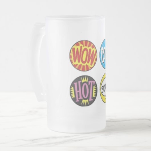 Positieve Mok glasbier (Voorkant links)