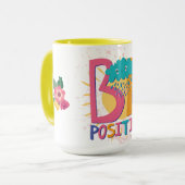 Positieve Mok met bloemen (Voorkant links)