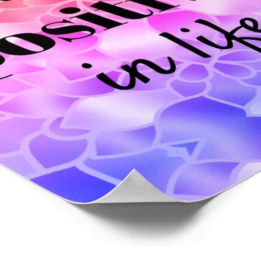 Positieve Motivatie bloemen Poster (Hoek)