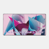 Positieve Motivatie Inspiratie Roze Abstract Bureaumat (Voorkant)