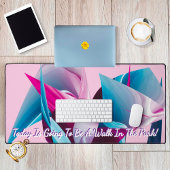 Positieve Motivatie Inspiratie Roze Abstract Bureaumat