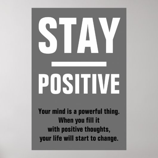 Positieve Motivatie Inspirerend prijsopgave Poster (Voorkant)