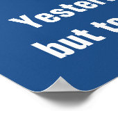 Positieve Motivatie offertes blauw Poster (Hoek)