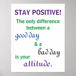 Positieve Motivatie prijsopgave behouden Poster