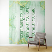 Positieve Motivatie Start Waar je bent | Wandkleed (In situ)