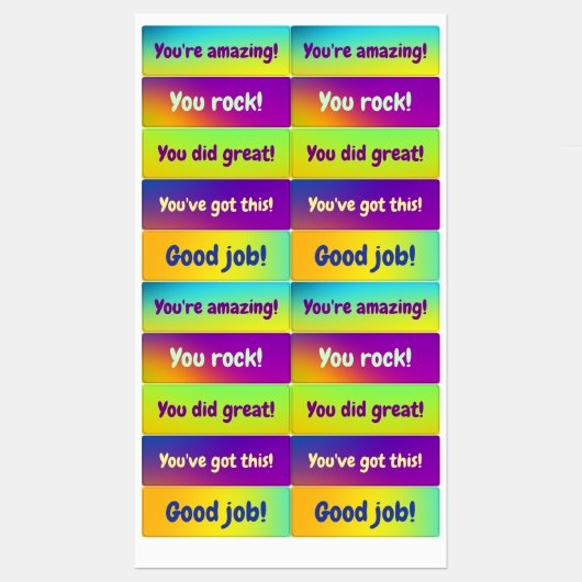 Positieve Motivatie Stickers (Vel)