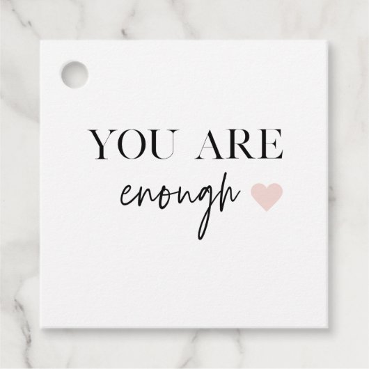 Positieve motivatie u bent genoeg Citaat Bedankjes Labels (Voorkant)