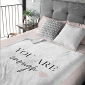 Positieve motivatie u bent genoeg Citaat Fleece Deken