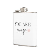 Positieve motivatie u bent genoeg Citaat Heupfles (Links)