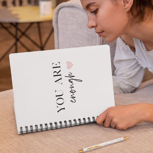 Positieve motivatie u bent genoeg Citaat Notitieboek