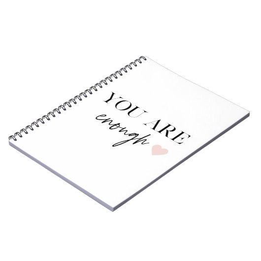 Positieve motivatie u bent genoeg Citaat Notitieboek (Linkerzijde)