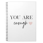 Positieve motivatie u bent genoeg Citaat Notitieboek (Voorkant)