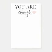 Positieve motivatie u bent genoeg Citaat Post-it® Notes (Voorkant)