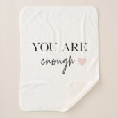 Positieve motivatie u bent genoeg Citaat Sherpa Deken (Voorkant)