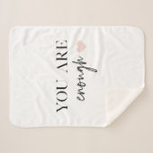 Positieve motivatie u bent genoeg Citaat Sherpa Deken (Voorkant (horizontaal))