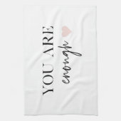 Positieve motivatie u bent genoeg Citaat Theedoek (Verticaal)