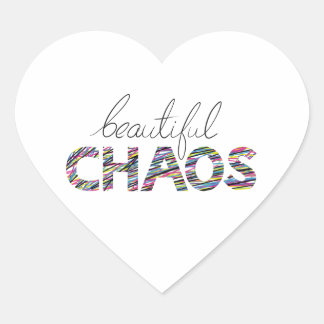 Positieve Motiverende Tekst Mooie Chaos Hart Sticker