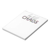 Positieve Motiverende Tekst Mooie Chaos Notitieblok (Linkerzijde)