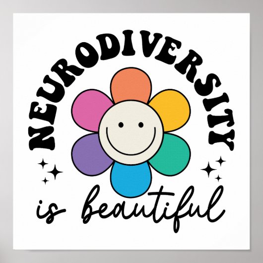 Positieve Neurodiversiteit Acceptatie Citaten Poster (Voorkant)