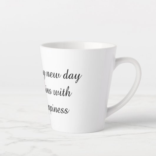 Positieve Ochtendbeker Latte Mok (Rechts)