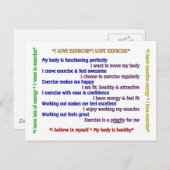 Positieve oefeningen briefkaart (Voorkant / Achterkant)