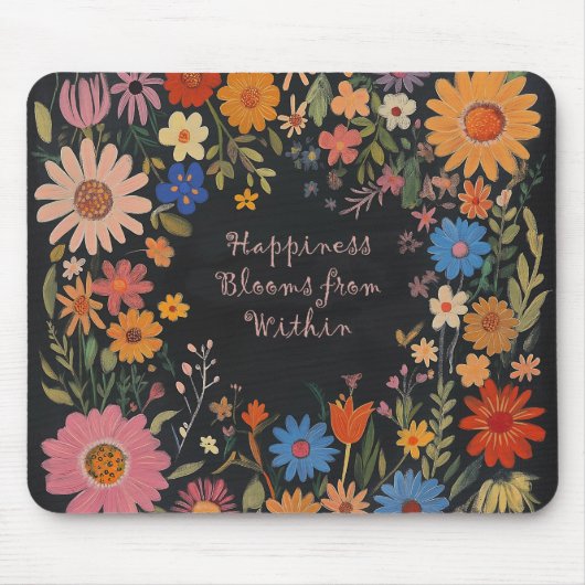 Positieve offerte Mousepad - Floral Muismat (Voorkant)