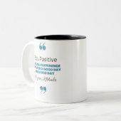 Positieve offertes tweekleurige koffiemok (Voorkant links)