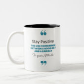Positieve offertes tweekleurige koffiemok (Links)