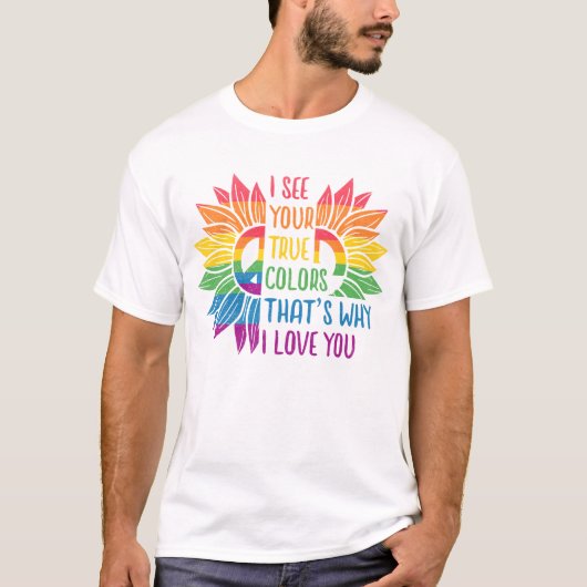 POSITIEVE ONDERSTEUNING VOOR LGBTQ PRIDE T-SHIRT (Voorkant)