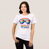 POSITIEVE ONDERSTEUNING VOOR LGBTQ PRIDE Tri-Blend SHIRT (Voorkant volledig)