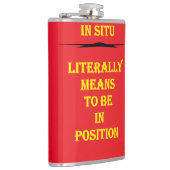 Positieve opbeurende woorden voor een speciale vri heupfles (Rechts)