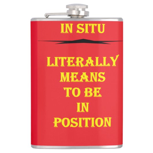 Positieve opbeurende woorden voor een speciale vri heupfles (Voorkant)