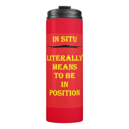 Positieve opbeurende woorden voor een speciale vri thermosbeker (Voorkant)