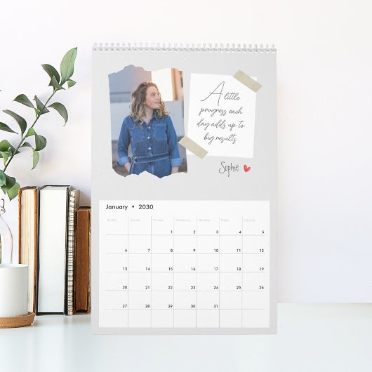 Positieve opmerkingen Gepersonaliseerde fotokalend Kalender