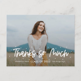 Positieve Outlook Afstuderen Foto bedankt Briefkaart