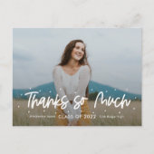 Positieve Outlook Afstuderen Foto bedankt Briefkaart (Voorkant)