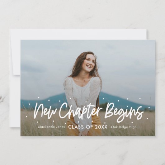 Positieve Outlook Editable Color Afstuderen Invita Kaart (Voorkant)