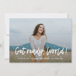 Positieve Outlook Editable Color Afstuderen Invita Kaart