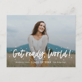 Positieve Outlook EDITABLE COLOR Afstuderen Postca Briefkaart