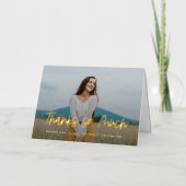 Positieve Outlook FOLIE Afstuderen Hartelijk dank Folie Wenskaart (Voorkant)