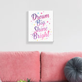 Positieve Paarse en roze typografie Canvas Afdruk (Insitu (Woonkamer))
