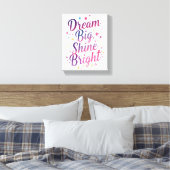 Positieve Paarse en roze typografie Canvas Afdruk (Insitu (Slaapkamer))