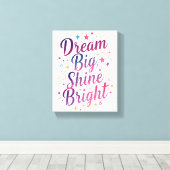 Positieve Paarse en roze typografie Canvas Afdruk (Insitu (Houten vloer))