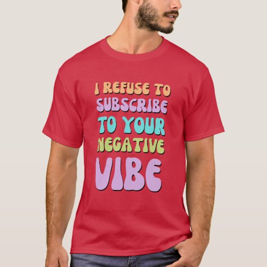 POSITIEVE Pastel VIBES T-shirt (Voorkant)
