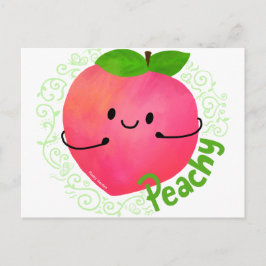 Positieve peach pun - peachy briefkaart