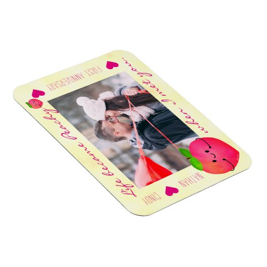 Positieve peach pun - peachy magneet (Rechterzijde)