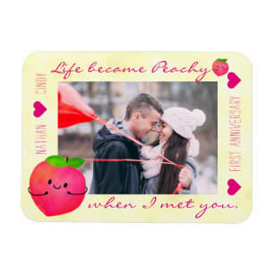 Positieve peach pun - peachy magneet