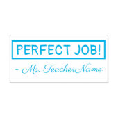 Positieve "PERFECT JOB!" + Naam van aangepaste ins Zelfinktende Stempel (Design)