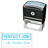 Positieve "PERFECT JOB!" + Naam van aangepaste ins Zelfinktende Stempel (In situ)
