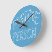 Positieve Persoon Ronde Klok (Hoek)